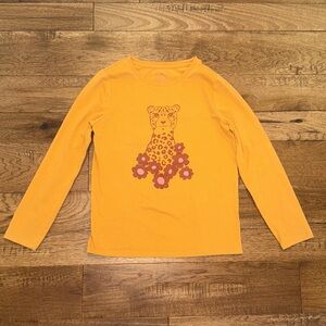 Cat & Jack Girls Long-Sleeve Cheetah Flowered Shirt - Size L (10/12)